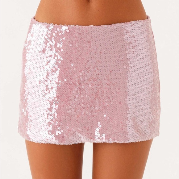 Peppermayo Made For You Pink Sequin Mini Skirt - Picture 2 of 2